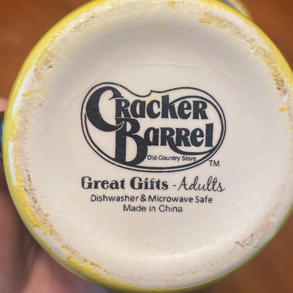 Cracker Barrel Smiley His & Her Yellow/Black Coffee Mugs - Set of 2 - SO CUTE 😎 - Picture 6 of 14